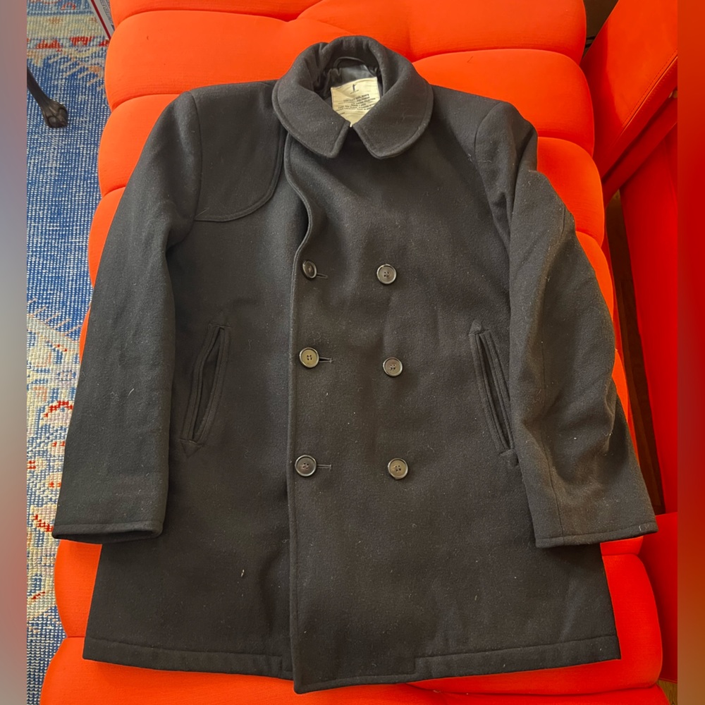 Ball and Buck Navy Peacoat Wool L to XL great condition